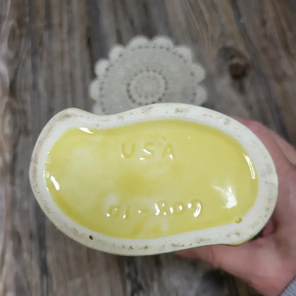 Vintage Cameron Keynote Yellow Vase MCM Asymmetrical Art Pottery 608-10